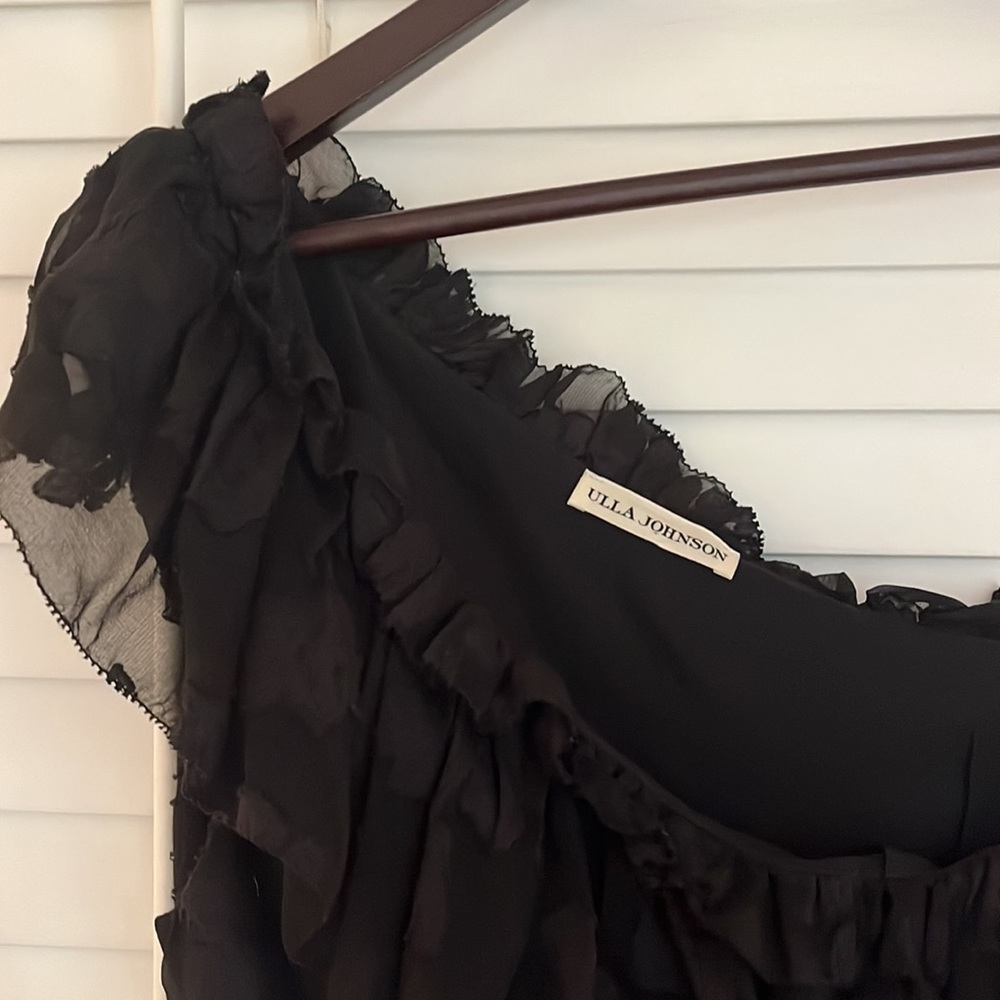 Ulla Johnson one shoulder black dress sz 2 - Picture 2 of 6